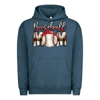 Pigment Midnight Navy Baseball Mom Urban Hoodie - CowhideDigitalArt