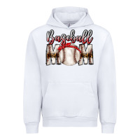 White Baseball Mom Urban Hoodie - CowhideDigitalArt