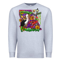 Heather Grey louisiana Premium Sweatshirt - OliviaCreatesArt