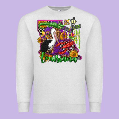 Louisiana Premium Sweatshirt Designed By Oliviacreatesart