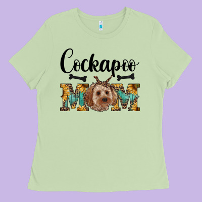 Western Cockapoo Mom Ladies Tee Designed By Ranaportraitstore