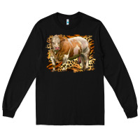 Black western simmental bull Long Sleeve Tee - LillyAllenDesigns