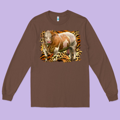 Western Simmental Bull Long Sleeve Tee Designed By Lillyallendesigns