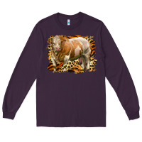 Plum western simmental bull Long Sleeve Tee - LillyAllenDesigns