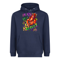 Navy pinch peel eat repeat mardi gras olivia Heavyweight Hoodie - OliviaCreatesArt