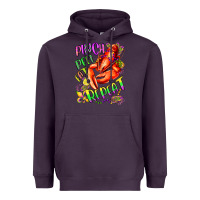 Plum pinch peel eat repeat mardi gras olivia Heavyweight Hoodie - OliviaCreatesArt