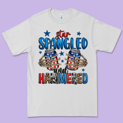 Star Spangled And Hammered Skeleton Hand Premium Tee Designed By Jasminsmagicworld