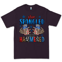 Plum star spangled and hammered skeleton hand Premium Tee - Jasminsmagicworld
