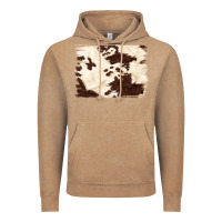 Vintage Coffee brown cowhide background Vintage Hoodie - NancyCooperArtShop