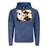 Vintage Denim brown cowhide background Vintage Hoodie - NancyCooperArtShop