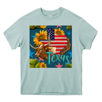 Arona 4th of july texas map with cow seamless pattern Heavy Core Tee - BundleAndBundleShop