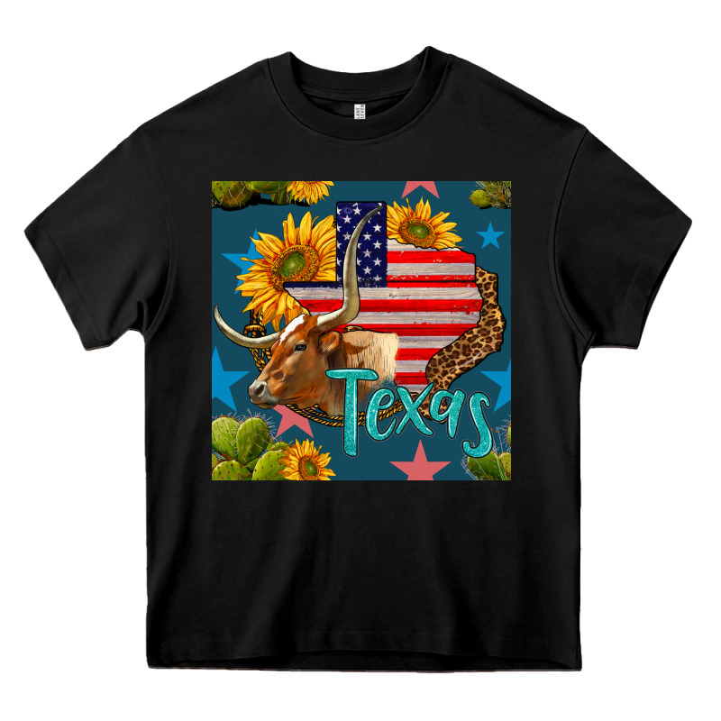4th Of July Texas Map With Cow Seamless Pattern Heavy Core Tee by BundleAndBundleShop | Teevron