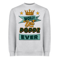 Heather Grey world's best poppi ever Heavyweight Sweatshirt - Jasminsmagicworld