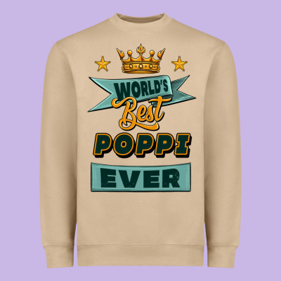 World's Best Poppi Ever Heavyweight Sweatshirt Designed By Jasminsmagicworld