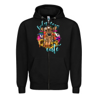 Black Holy cow i am cute baby cow Zipper Hoodie - HowdyJamesFarm
