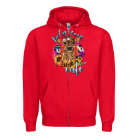 Red Holy cow i am cute baby cow Zipper Hoodie - HowdyJamesFarm