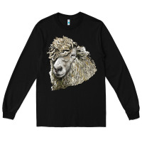 Black lincoln sheep head Long Sleeve Tee - LillyAllenDesigns