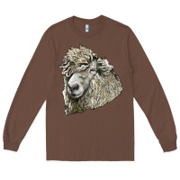 Chestnut lincoln sheep head Long Sleeve Tee - LillyAllenDesigns