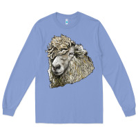 Colony Blue lincoln sheep head Long Sleeve Tee - LillyAllenDesigns
