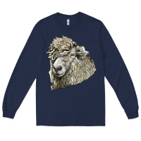 Navy lincoln sheep head Long Sleeve Tee - LillyAllenDesigns