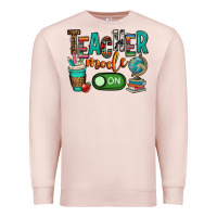 Pale Pink teacher mode on Premium Sweatshirt - OliviaCreatesArt