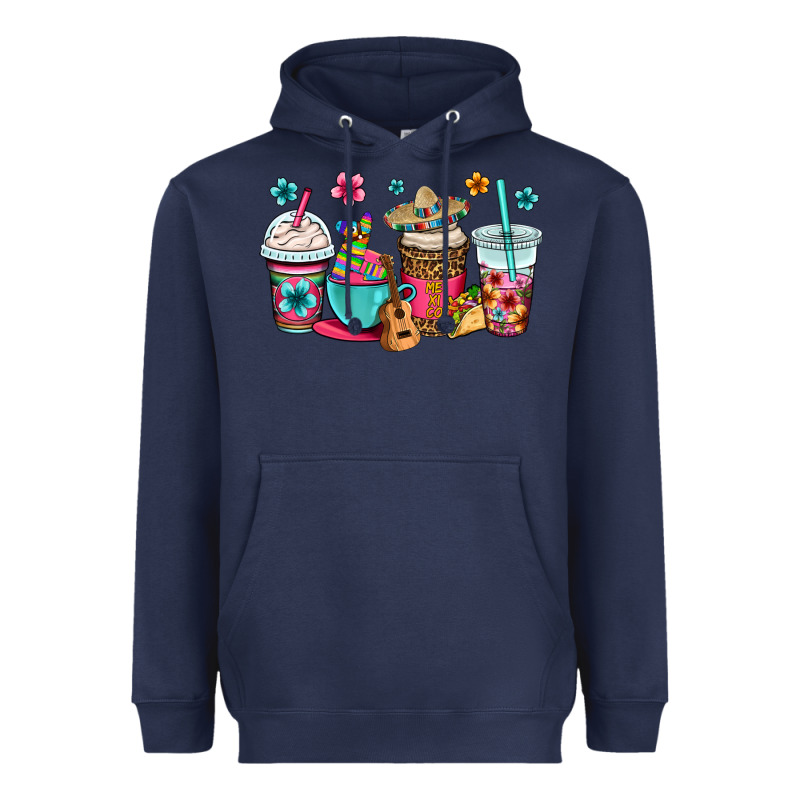 Mexico Fiesta Coffee Cups Heavyweight Hoodie by OliviaCreatesArt | Teevron