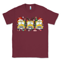 Burgundy christmas school bus Classic Tee - MaliasSmallBusiness