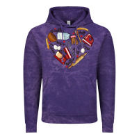 Cloud Purple bake tools hearts Vintage Hoodie - NancyCooperArtShop
