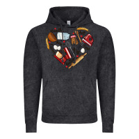 Vintage Black bake tools hearts Vintage Hoodie - NancyCooperArtShop
