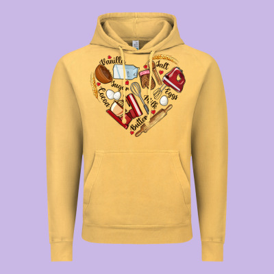 Bake Tools Hearts Vintage Hoodie Designed By Nancycooperartshop