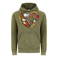 Vintage Olive bake tools hearts Vintage Hoodie - NancyCooperArtShop