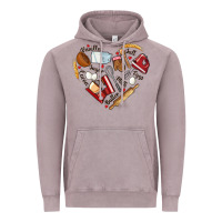Vintage Zinc bake tools hearts Vintage Hoodie - NancyCooperArtShop
