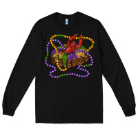 Black mardi gras craw fish king cake with leopard Long Sleeve Tee - RanaPortraitStore
