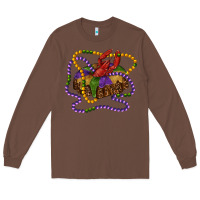 Chestnut mardi gras craw fish king cake with leopard Long Sleeve Tee - RanaPortraitStore