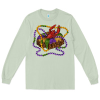 Matcha mardi gras craw fish king cake with leopard Long Sleeve Tee - RanaPortraitStore
