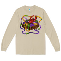 Mushroom mardi gras craw fish king cake with leopard Long Sleeve Tee - RanaPortraitStore