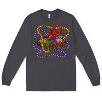 Smoke mardi gras craw fish king cake with leopard Long Sleeve Tee - RanaPortraitStore