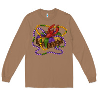 Toasted Coconut mardi gras craw fish king cake with leopard Long Sleeve Tee - RanaPortraitStore