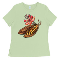 Matcha cacao beans and flowers Ladies Tee - AdoDesignShop