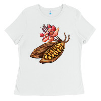 White cacao beans and flowers Ladies Tee - AdoDesignShop