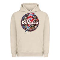 Pigment French Oak Western Merica Patriotic 4th of July Urban Hoodie - LillyAllenDesigns