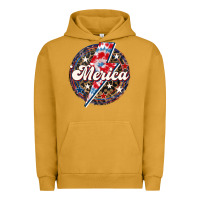 Pigment Peanut Butter Western Merica Patriotic 4th of July Urban Hoodie - LillyAllenDesigns