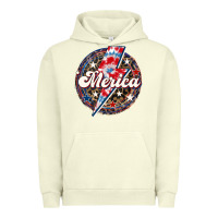 Pigment Pistachio Western Merica Patriotic 4th of July Urban Hoodie - LillyAllenDesigns