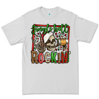 Jingle Bell Rockin Skeleton Christmas Premium Tee | Teevron