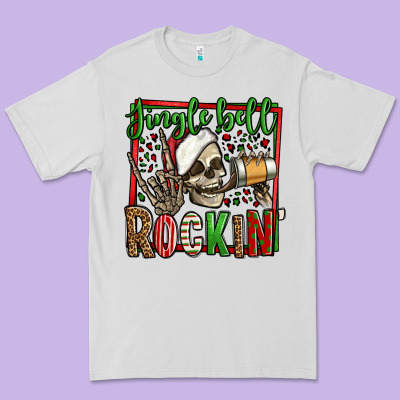 Jingle Bell Rockin Skeleton Christmas Premium Tee Designed By Jasminsmagicworld