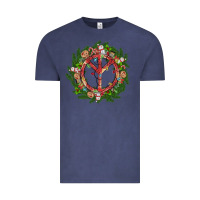 Vintage Denim Christmas peace Vintage Tee - MaliasSmallBusiness