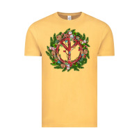 Vintage Mustard Christmas peace Vintage Tee - MaliasSmallBusiness