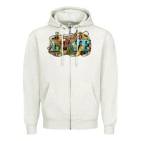 Oatmeal Heather Love baby Cow Zipper Hoodie - HowdyJamesFarm