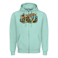Seafoam Love baby Cow Zipper Hoodie - HowdyJamesFarm