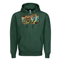 Sports Green Love baby Cow Zipper Hoodie - HowdyJamesFarm